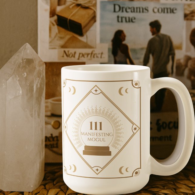 111 Angel Number Manifestation Crystal Ball Mug (111 Angel Number Manifesting Mogul Mug for Your Mornings.)