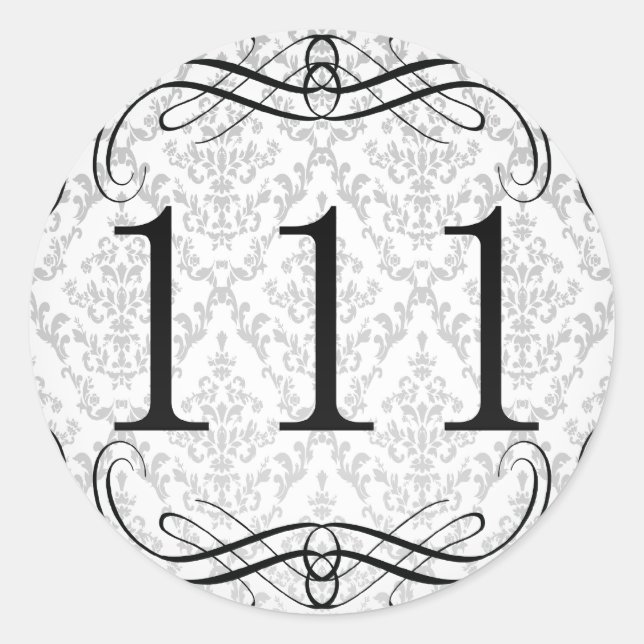 111 Area Code Classic Round Sticker (Front)