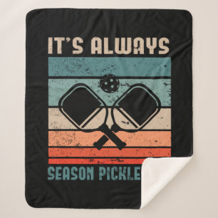 111.Its Always Season Pickleball Sherpa Blanket