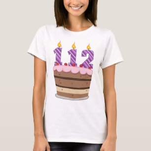 112 Age on Birthday Cake T-Shirt
