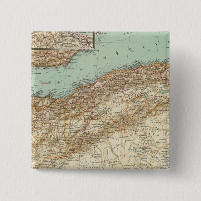 112 Morocco, Algeria, Tunisia 15 Cm Square Badge (Front)