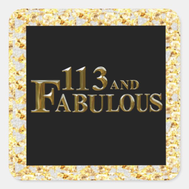 113 Birthday  Square Sticker (Front)
