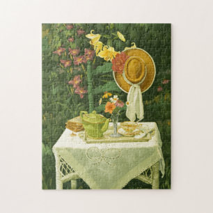 1144 Tea Time in Garden Jigsaw Puzzle