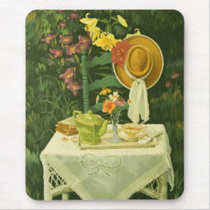 1144 Tea Time in Garden Mouse Mat