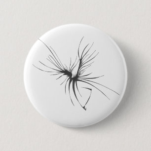 115 Black White Abstract Tribal Tattoo Art 6 Cm Round Badge