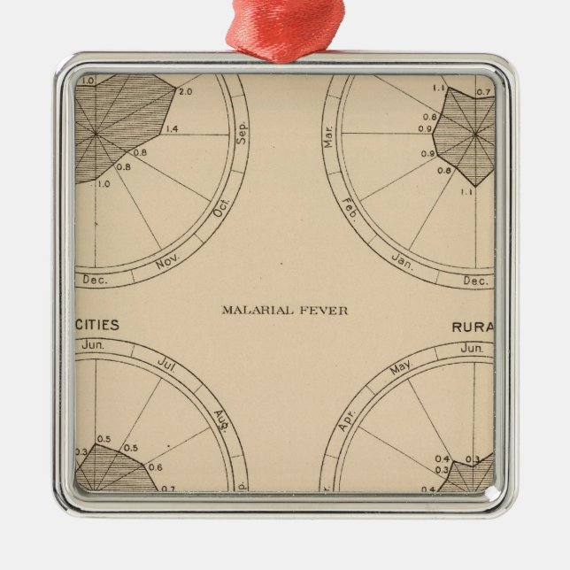 116 Deaths whooping cough Metal Tree Decoration (Front)