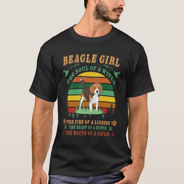 117 Beagle Girl - he Soul - The Fire - The Heart - T-Shirt (Front)