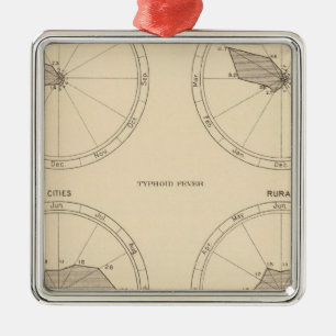 117 Deaths influenza, typhoid fever 1900, 1890 Metal Tree Decoration