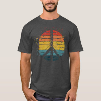 118peace Sign Love 20s 70s Tie Dye Hippie Hallowee T-Shirt