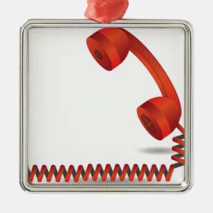 118Red Rhone _rasterized Metal Tree Decoration