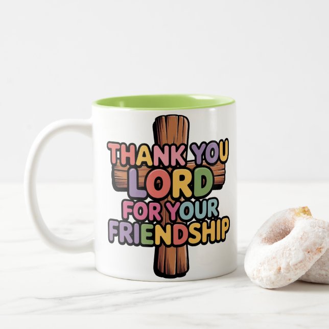 11 0z Coffee Mug Thank You Lord.......... (With Donut)