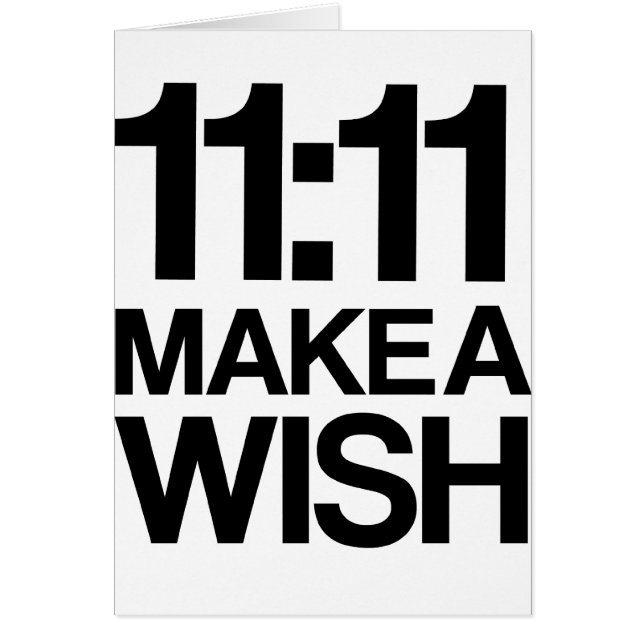 11:11 MAKE A WISH card (Front)