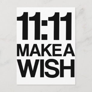 11:11 MAKE A WISH postcard