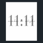 11:11 Make A Wish Poster<br><div class="desc">11:11 Make A Wish</div>