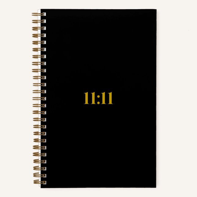 11:11 Manifesting Journal | Black & Gold Gratitude (Front)