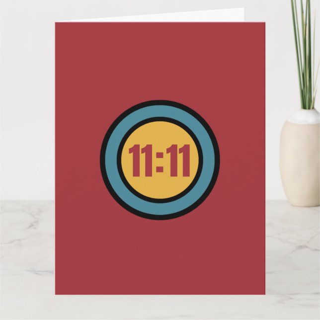 11:11 or Eleven Eleven Angel Number Card (Front)
