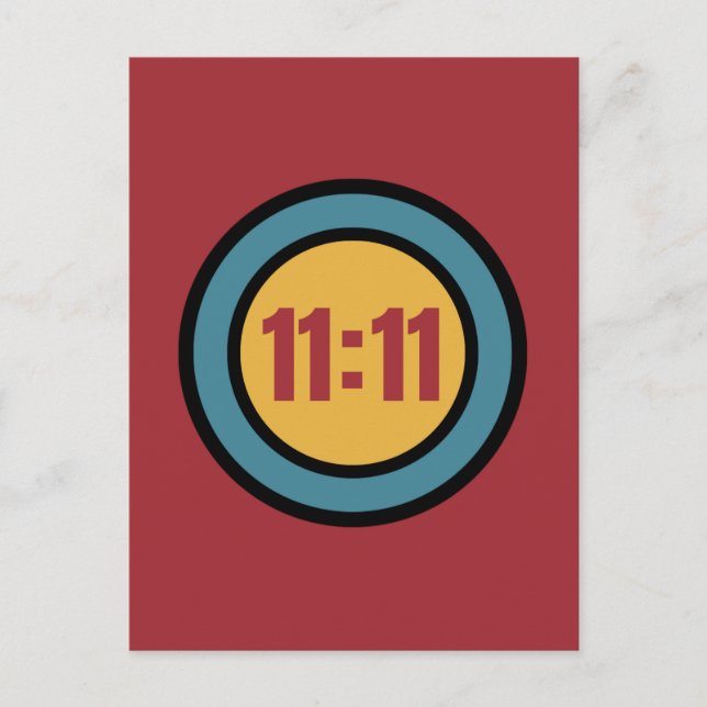 11:11 Retro 50s diner style Postcard (Front)