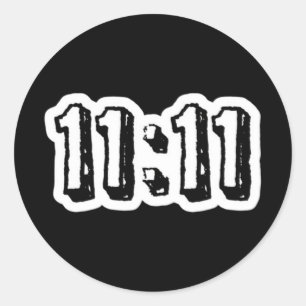 11:11 Time Classic Round Sticker