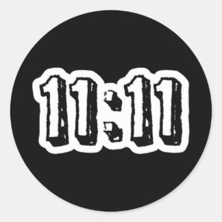 11:11 Time Classic Round Sticker