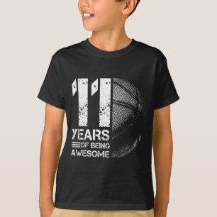 11 11th Old Basketball Basketball Player Years Fun T-Shirt