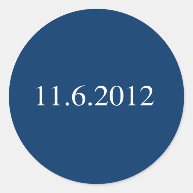 11-6-2012 CLASSIC ROUND STICKER (Front)