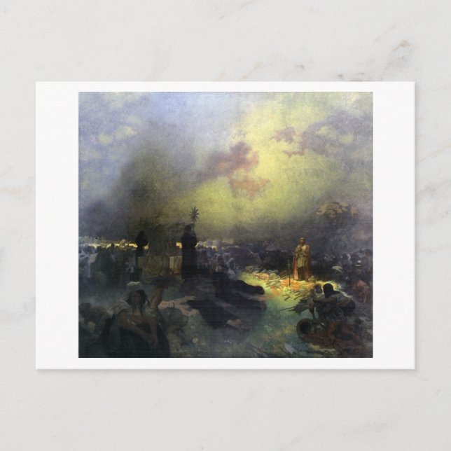 #11 After the Battle of Vitkov Hill, Mucha Postcard (Front)