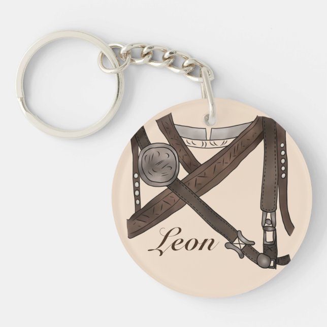 11-belt, personalized key ring (Front)