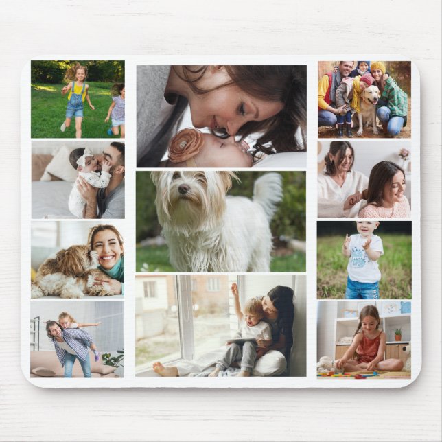 11 Custom  Photo Collage Mouse Mat (Front)