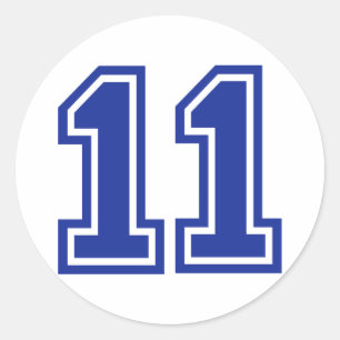 11 - eleven classic round sticker