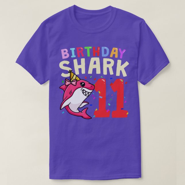 11 Geburtstag Haifisch T-Shirt (Design Front)
