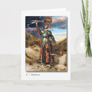11 Justice Tarot Greeting Card