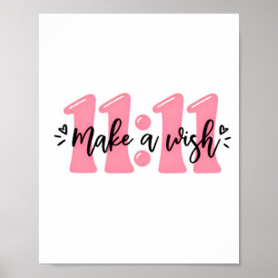 11 Make A Wish Cute Pink Typography Poster