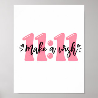 11 Make A Wish Cute Pink Typography Poster
