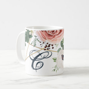11 Oz. Coffee Mug Geometric Garden Rose Anemone