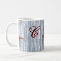 11 Oz. Coffee Mug White Wash Wood Barn Door Countr