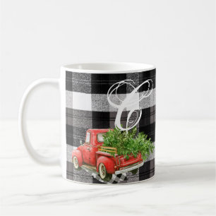 11 Oz. Coffee Mug XMAS Truck Baffalo Plaid Christm