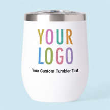11 oz Insulated Wine Tumbler with Lid Custom Logo