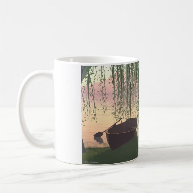 11 oz mug with "Under the Willows" image (Left)