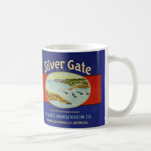 11 oz. mug with vintage salmon can label art work