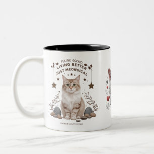 11 oz Two-Tone Cat Lover Mug
