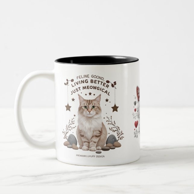 11 oz Two-Tone Cat Lover Mug (Left)