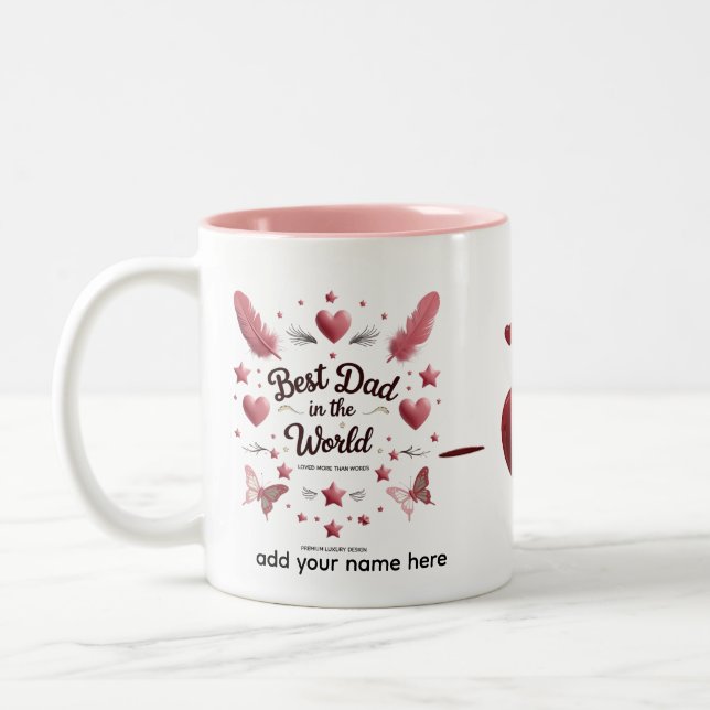 11 oz Two-Tone Personalised Mug | Heartfelt  (Left)