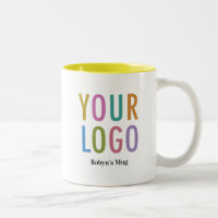 11 oz Yellow Inner Coffee Mug Name & Business Logo