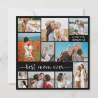 11 Photo Collage Best Mum Ever Greeting Card
