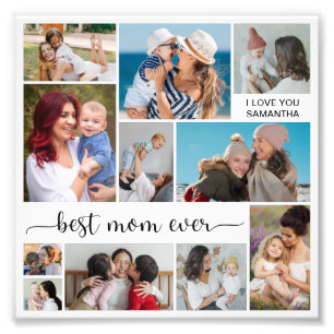 11 Photo Collage Best Mum Ever Photo Enlargement Print