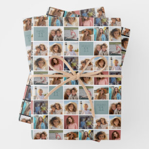 11 Photo Collage - Instant Photos All Over Wrapping Paper Sheet