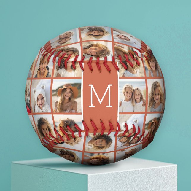 11 Photo Collage - Minimal Grid with Text Baseball (Custom Photo Baseball)