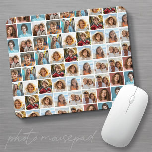 11 Photo Collage Pattern - Custom Monogram Mouse Mat