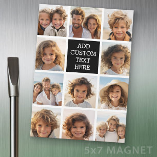 11 Photo Collage with Black - Magnet