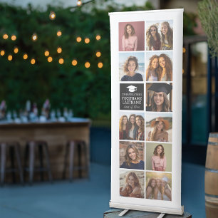 11 Photo - Graduation Modern Minimal White Retractable Banner